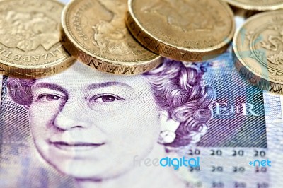 Uk Sterling Money Notes And Coins Stock Photo Uk Sterling Money Notes And Coins Stock Photo