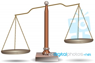 Unbalanced Scale Stock Image