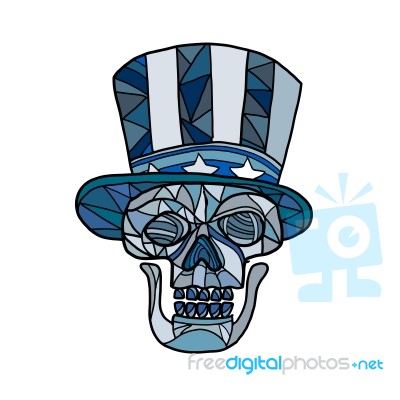 Uncle Sam Skull Mosaic Stock Image