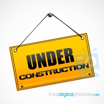 Under Construction Board Stock Image