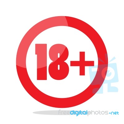 Under Eighteen Years Prohibition Sign Stock Image