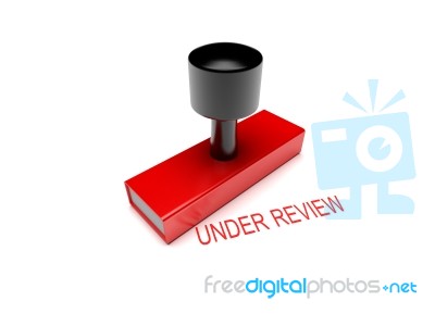 Under Review Rubber Stamp Stock Image