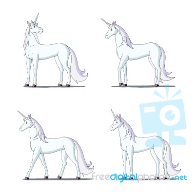 Unicorn Isolated On White Background Stock Image