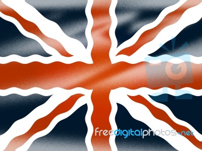 Union Jack Shows National Flag And Britain Stock Image