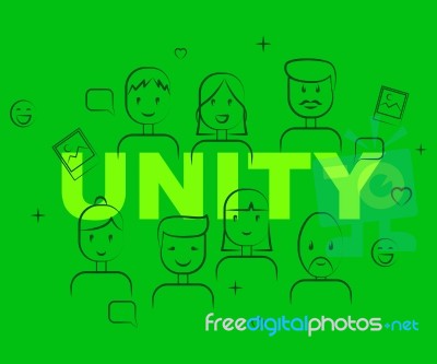 Unity People Represents Team Work And Cooperation Stock Image