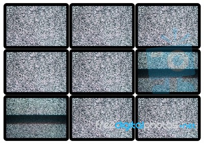Untuned TV Panels Stock Photo Untuned TV Panels Stock Photo