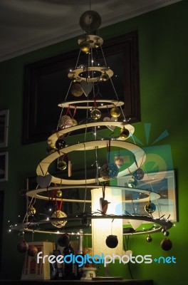 Unusual Christmas Tree Stock Photo