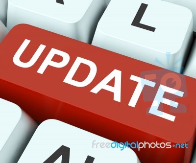 Update Key Means Revise Or Upgrade
 Stock Image