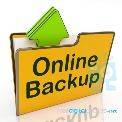 Upload Backup Indicates World Wide Web And Archive Stock Image