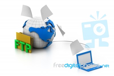 Uploading Ftp Server Stock Image