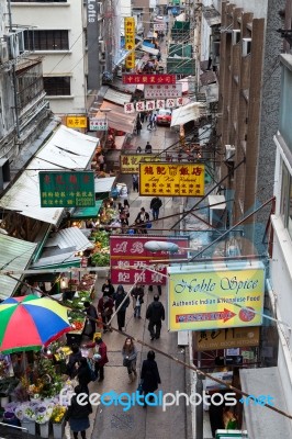Urban Scene In Hongkong China Stock Photo