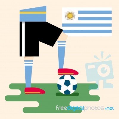 Uruguay National Soccer Kits Stock Image