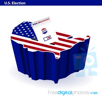 US Presidential Ballot Box Stock Image