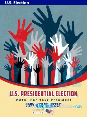 US  Presidential Election Poster Stock Image