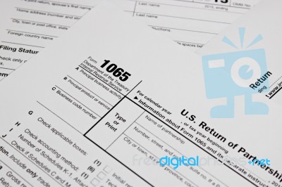 Us Tax Form Stock Photo