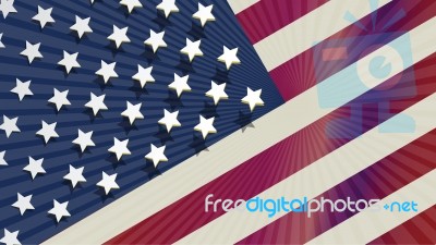 Usa Flag In Glowing Halo Style Stock Image
