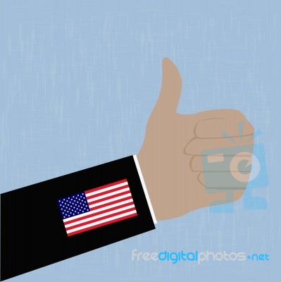 Usa Like Thumbs Up Symbol Stock Image