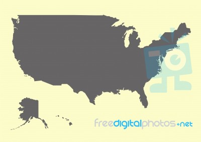 Usa Map Stock Image