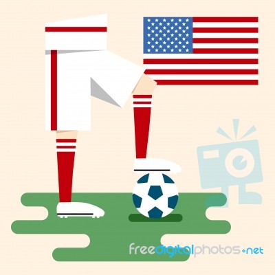 Usa National Soccer Kits Stock Image