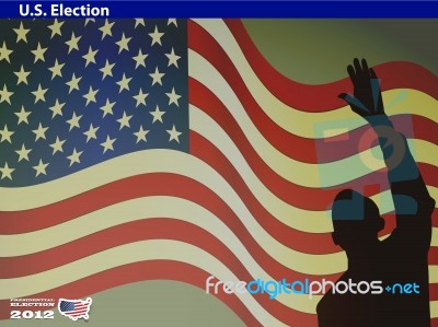 USA Presidential Election Poster Stock Image