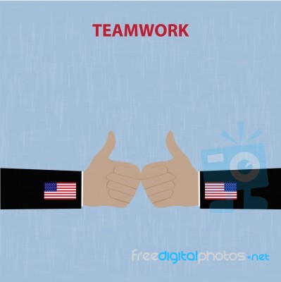 Usa Teamwork Stock Image