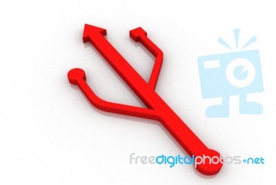 USB 3D Sign Stock Image