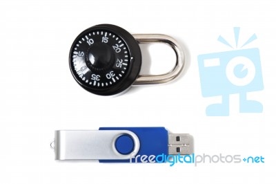 Usb Disk Security Concept Stock Photo
