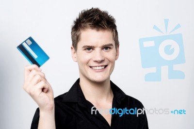 Use Credit Card For Shopping Stock Photo