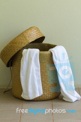Used Towel Stock Photo