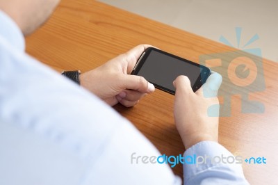 Using A Smart Phone Stock Photo