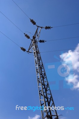 Utility Pole Stock Photo