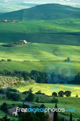 Val D'orcia, Tuscany/italy - May 16 : Farmland In Val D'orcia Tu… Stock Photo