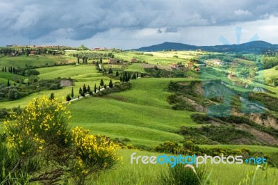 Val D'orcia, Tuscany/italy - May 17 : Val D'orcia In Tuscany On Stock Photo