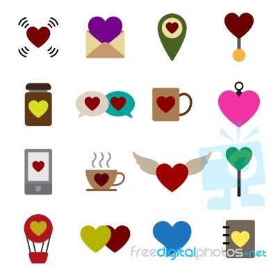 Valentine Icon Set  Illustration Stock Image