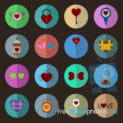 Valentine Icon Set  Illustration Stock Image