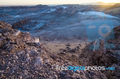 Valle De La Luna - Moon Valley, Atacama, Chile Stock Photo