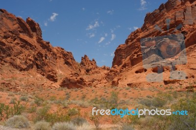 Valley Of Fire In Nevada Stock Photo