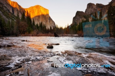 Valley View Yosemite National Park California Usa Stock Photo