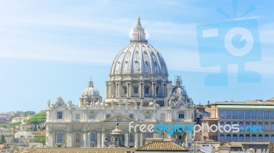 Vatican And Basilica Of Saint Peter Seen From Castel Sant'angelo… Stock Photo