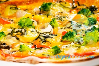 Vegetarian Pizza Stock Photo