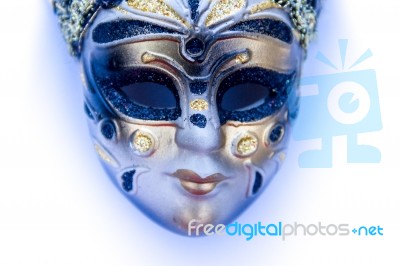 Venice Carnival Mask On White Background Stock Photo