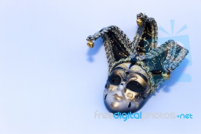 Venice Carnival Mask On White Background Stock Photo