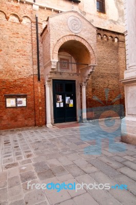 Venice Italy Carmini Church Stock Photo