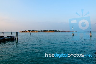 Venice Italy San Michele Island Cimitery Stock Photo