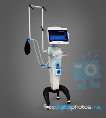 Ventilator Respiratory Unit Stock Image