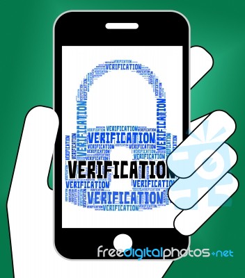 Verification Lock Shows Authenticity Guaranteed And Certified Stock Image