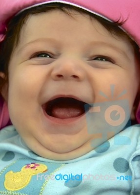 Very Happy Infant Stock Photo