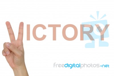 Victory Sign Stock Photo