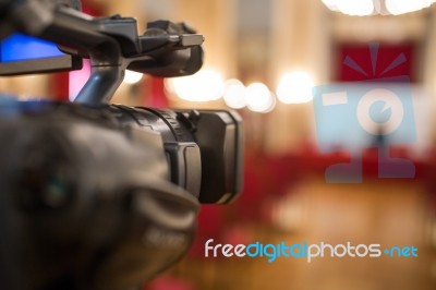 Video Camera Isolated Stock Photo