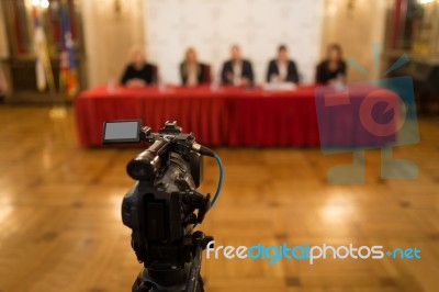 Video Camera Isolated Stock Photo